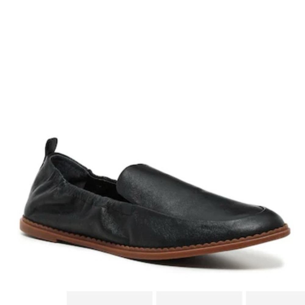Lucky Brand Maeki Leather Loafer Flat- Black, 7.5